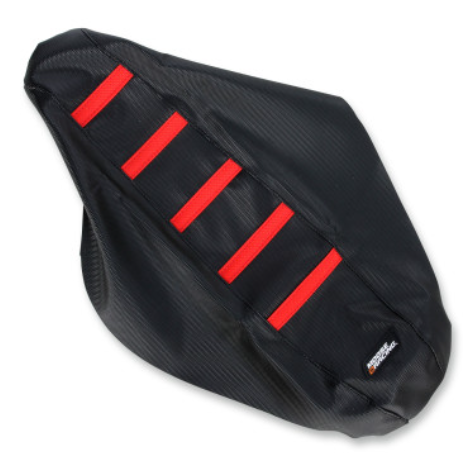 CRF450L/RL'19-26 Black Seat Cover w/Red Ribs
